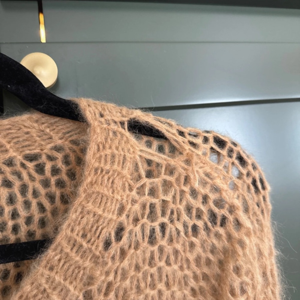 Loewe Textured Cable Logo Sweater in Camel - Picture 5 of 7